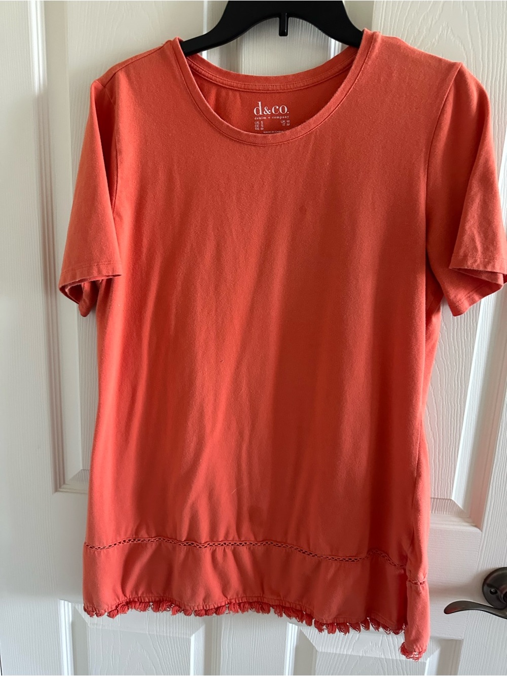 Denim&Co orange Short-Sleeve Tunic